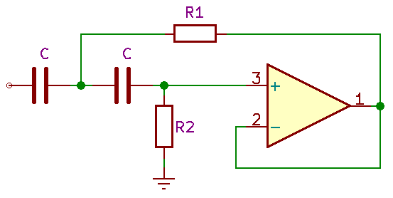 Sallen-Key filter diagram